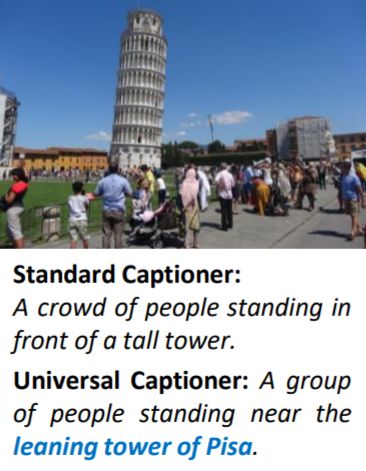 Universal Captioner: Inducing Content-Style Separation in Vision-and-Language Model Training